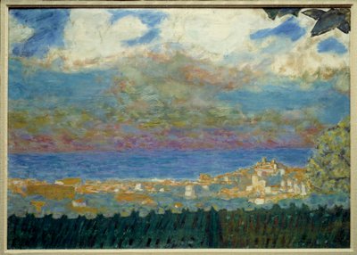 Stormlucht boven Cannes Schilderij door Pierre Bonnard - 1945 door Pierre Bonnard