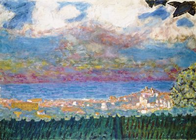 Stormachtige lucht boven Cannes, 1945 door Pierre Bonnard