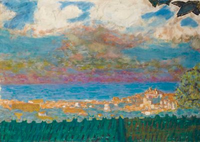 Stormachtige lucht boven Cannes door Pierre Bonnard