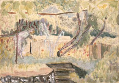 Studie voor Vrouw in een Tuin door Pierre Bonnard