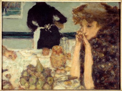 Het ontbijt van Misia Portret van Misia Sert, pianiste en muze van vele kunstenaars door Pierre Bonnard