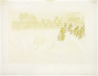 De brug, uit Enkele aspecten van het leven in Parijs door Pierre Bonnard