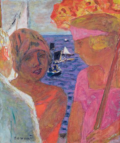 Het gesprek in Arcachon, 1926 door Pierre Bonnard