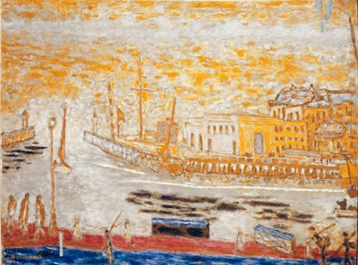 Trouville, de uitgang van de haven. door Pierre Bonnard