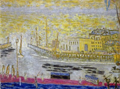 Trouville, de uitgang naar de haven, 1938-45 door Pierre Bonnard
