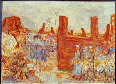 Dorp in ruïne nabij Ham door Pierre Bonnard