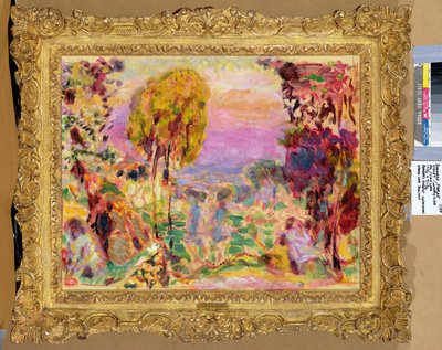 Violet platteland door Pierre Bonnard