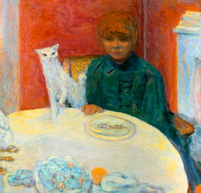 Vrouw met een Kat, 1912 door Pierre Bonnard