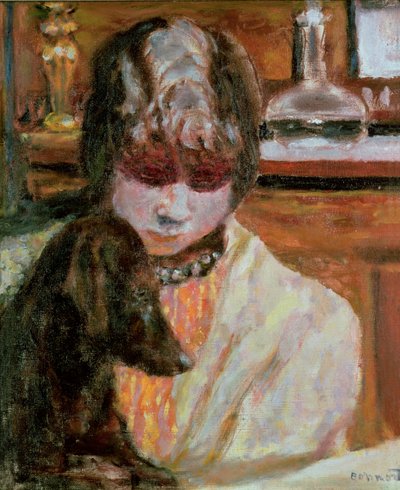 Vrouw met een hond, c.1913 door Pierre Bonnard