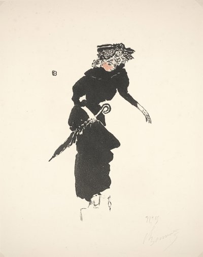 Vrouw met een paraplu door Pierre Bonnard