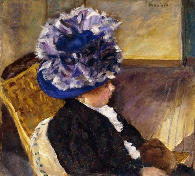 Jonge Vrouw met Blauwe Hoed door Pierre Bonnard