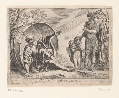 Alexander de Grote en Diogenes door Pierre Brebiette