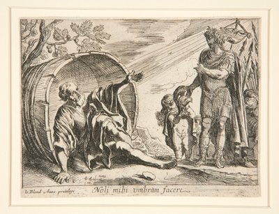 Diogenes en Alexander de Grote door Pierre Brebiette
