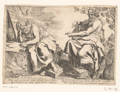 Heraclitus en Democritus door Pierre Brebiette