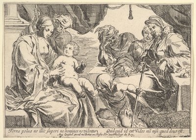 Heilige Familie met Heiligen door Pierre Brebiette