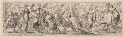 Putto die Geiten door Guirlandes Drijft door Pierre Brebiette