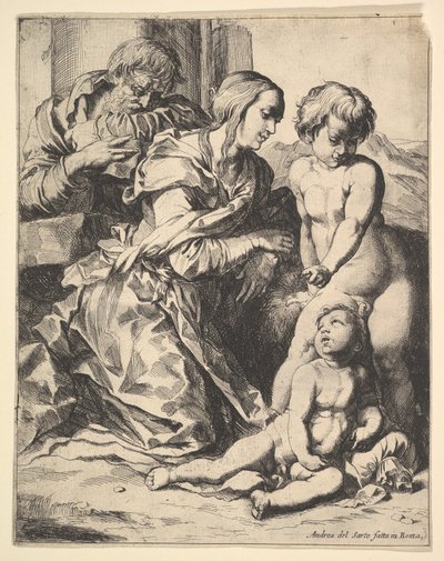 Maagd knielend voor Christus, 1610-42 door Pierre Brebiette