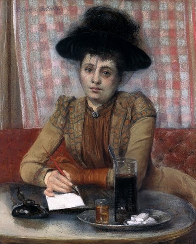 In het Café, c.1900-1901 door Pierre Carrier Belleuse