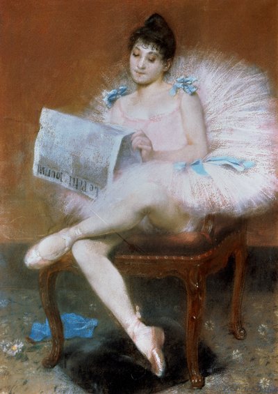 Zittende Balletdanseres, 1890 door Pierre Carrier Belleuse