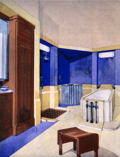 Badkamerproject, c. 1925 door Pierre Chareau