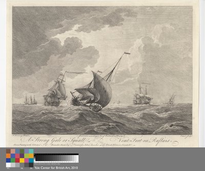 Een Sterke Windvlaag of Squall door Pierre Charles Canot
