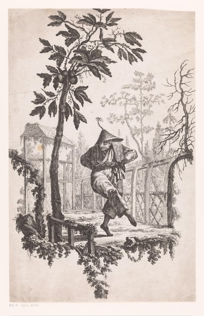 Dansende man door Pierre Charles Canot