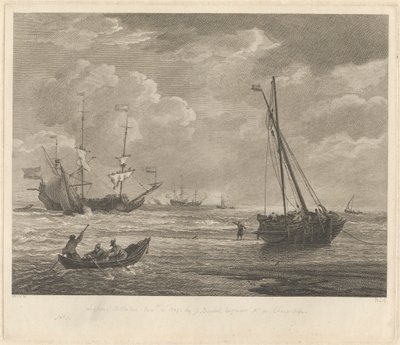 Maritieme studie nr. 1 door Pierre Charles Canot