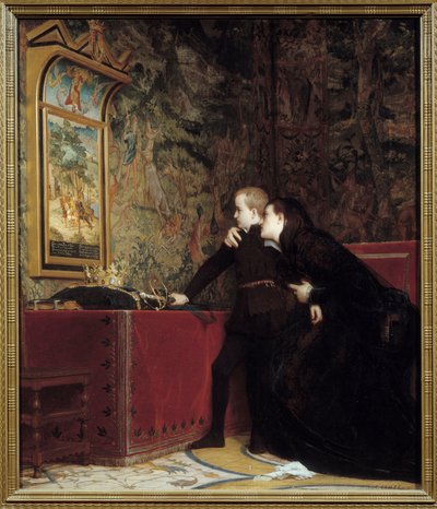 De hertog van Guise zweert wraak voor zijn vermoorde vader door Pierre Charles Comte
