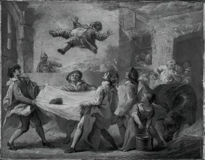Sancho Panza Wordt in een Deken Gegooid door Pierre Charles Tremolieres