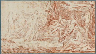 Het bad van Diana door Pierre Charles Tremolieres
