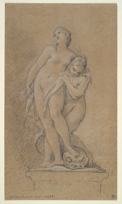 Venus ondersteund door een Nereïde door Pierre Charles Tremolieres