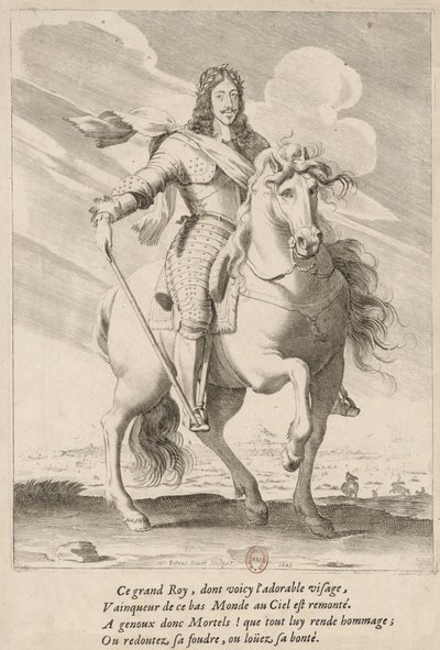 Ruiterportret van Lodewijk XIII van Frankrijk door Pierre Daret