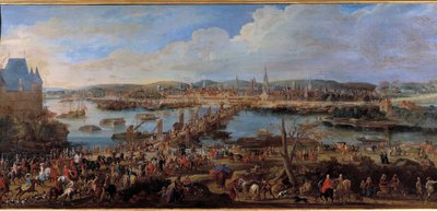 Uitzicht op de stad Rouen vanaf Saint Sever door Pierre Denis Martin