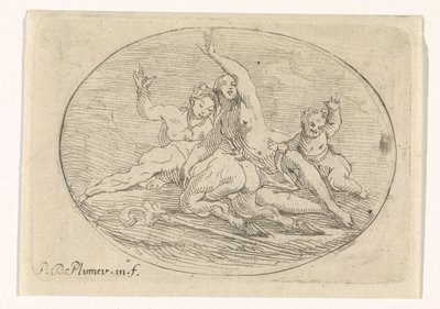 Twee vrouwen met een sater door Pierre Denis Plumier