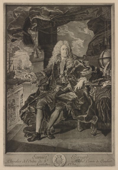 Samuel Bernard door Pierre Drevet