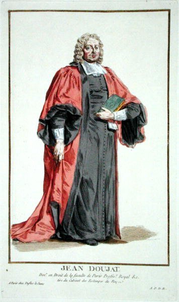 Jean Doujat uit Receuil des Estampes, Representant les Rangs et les Dignites, suivant le Costume de toutes les Nations existantes, gepubliceerd 1780 door Pierre Duflos