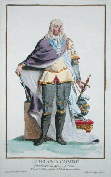 Louis II (1621-86) 4e prins van Condé, uit Receuil des Estampes, representant les Rangs et les Dignites, suivant le Costume de toutes les Nations existantes, gepubliceerd 1780 door Pierre Duflos