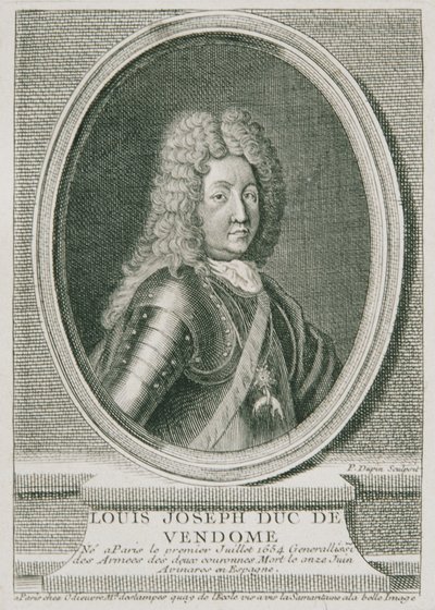 De Franse generaal Louis Joseph Duc de Vendôme door Pierre Dupin