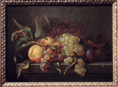 Vruchten op een tafel door Pierre Dupuis