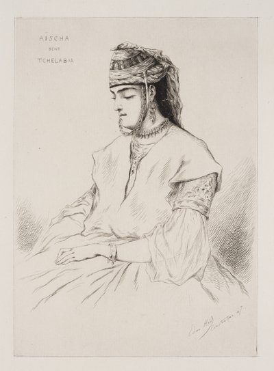 Aischa Bent Tchelabia door Pierre Edmond Alexandre Hedouin