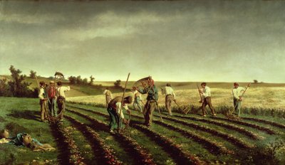Sainfoin oogsten in Chambaudouin, 1882 door Pierre Edmond Alexandre Hedouin