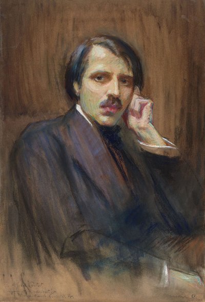 Portret van de pianist en componist Alfred Cortot 1877-1962, 1911 door Pierre Émile Cornillier