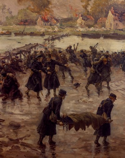 Gevechten langs de IJzer, oktober 1914 (detail) door Pierre Ernest and Neymark Gustave Ballue