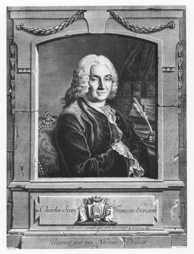Portret van Charles Jean François Hénault door Pierre Etienne Moitte