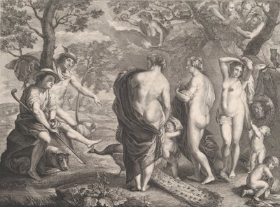 Het oordeel van Parijs door Pierre Etienne Moitte