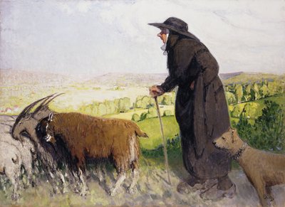 De herderin door Pierre Eugene Montezin