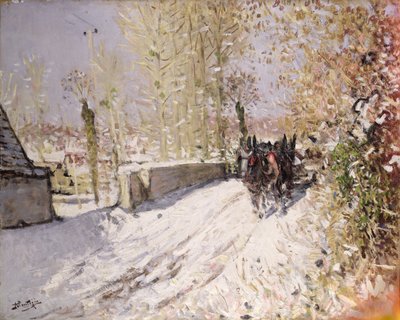 Winterlandschap door Pierre Eugene Montezin