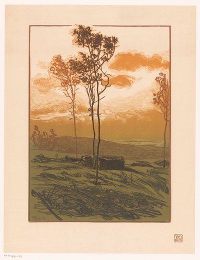 Landschap door Pierre Eugène Vibert