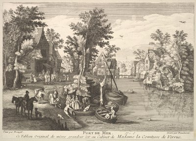 Zeehaven na het schilderij in de collectie van Madame la Comtesse de Verrue door Pierre Francois Beaumont
