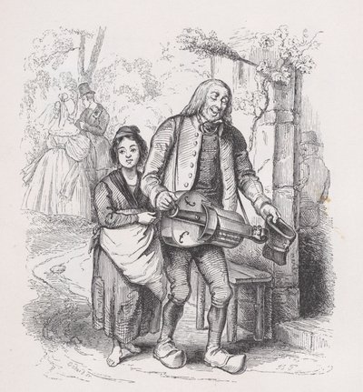 De blinde man van Bagnolet uit Het volledige werk van Béranger door Pierre Francois Godard